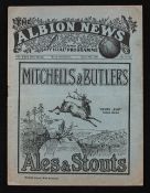 1931/1932 West Bromwich Albion v West Ham Utd match programme 19 March 1932. Good.
