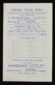 1945/1946 War League Huddersfield Town v Sheffield Wednesday match programme 2 February 1946, 4