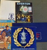 Collection of football memorabilia to include Everton 1968 (a set of 12 caricatures of the manager/