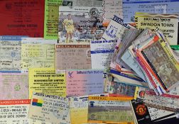 Manchester Utd away match tickets, 1990's generally to include 1989/1990 Hereford Utd (FAC),