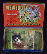 1954-55 Newfooty boxed football game with goals, ball, handbook, price list, 2 goalkeepers, 3