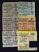 Manchester Utd European Cup match tickets to include 1965/1966 semi-final v Partizan x 2, 1967/