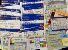 Leeds Utd home match tickets to include 1964/1965 Shrewsbury Town (FAC), 1990/1991 Arsenal (FAC),