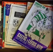 Collection of football programmes to include 1970 European Cup Celtic v Leeds Utd, 1970 World Cup