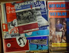 Collection of Everton away match programmes mainly 1970's but earlier issues noted, to include a