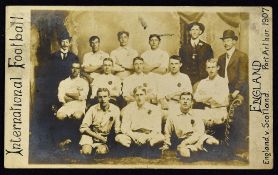 Rare Postcard International Football 1907 England v Scotland at Port Arthur posted from Canada 1907