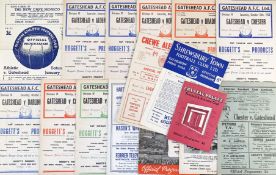1958/1959 Gateshead match programmes to include homes (8) and aways (8) Total (16) Fair-good, view