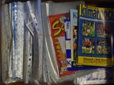 Selection of Scottish Football programmes featuring Kilmarnock, Stirling, Hibernian, Dunfermline,