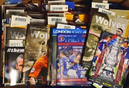 Wolverhampton Wanderers match programmes for seasons 2013/2014 and 2014/2015, both homes and aways