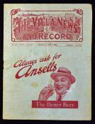 Pre-War 1934/1935 Aston Villa v Sunderland football programme 15 September 1934. Fair.