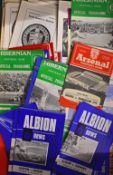 Collection of football programmes mainly 1960's some earlier, covering most league clubs, some