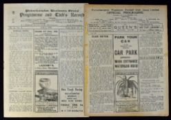 Pre-War Wolverhampton Wanderers match programmes 1929/1930 v Sheffield Wednesday, v Oldham