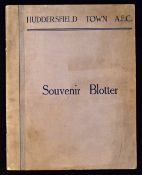 Scarce 19030s Huddersfield Town souvenir blotter with team groups from 1908-09 to 1932-33 with