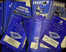 Everton home match programme collection to include 1961/1962 Liverpool, (LSC), 1962/1963