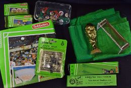 Subbuteo Table Soccer Accessories To include stadium corner, spare goal, world cup, 3 balls, live
