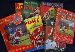 Selection of Sport / Football Annuals 1952 & 1953 every boys book of sport, 1951,52,53,56,57 boys