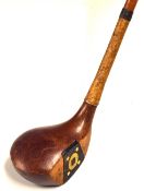 Rare Cosby patent driver: with patent split cane shaft with decorative woven neck whipping one piece