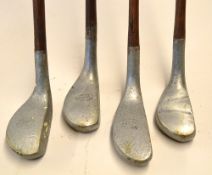 4x various examples of alloy mallet head putters - Mills 
