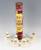R.S.L. Silver Feather Shuttlecocks - 8 Shuttlecocks in original advertising packaging