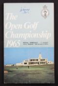 1965 Official Open Golf Championship programme - played at Royal Birkdale on 7th - 9th July and