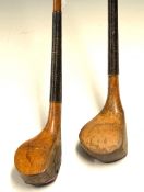 2x scare head woods to incl Ben Sayers transitional brassie and R Forgan Golden Persimmon driver