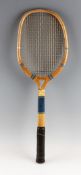Unique Spalding 'Top Flite' Tennis Racket c.1920/30s with an open throat, Patent Model Number