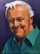 Bill Waugh signed colour golf canvas print: Arnold Palmer - (artist proof) limited edition 14/25