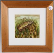 Bagstaff, Bryan after 2x colour prints - a Pike and a Perch - image 8.5 x 9