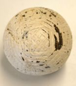 Rare Forgan Style hand hammered guttie golf ball c.1870 - at one time repainted and note one flat