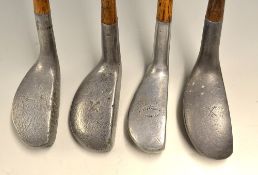 4x various alloy putters - Armstrong Newcastle E Model; J.B Halley Verden high crown head; Harry