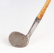 Very early Fairlie's Pat No 3783 Anti- shank smf niblick c.1890 - with near circular head stamped