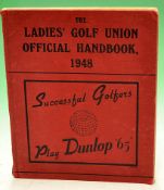 The Ladies Golf Union Official Year Book for 1948 - original red boards with Dunlop Golf Ball