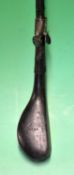 Wm Park Musselburgh beech wood transitional putter c.1885 - stamped to the sole insert 