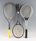 A Head, silver aluminium framed racket with a small head in original condition, Wilson 