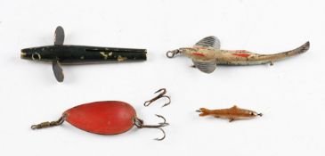 Collection of early fishing lures (4) - Geens Patent 