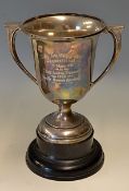 1925 Open Amateur Boxing Competition silver engraved cup: held at Clyne Castle Swansea