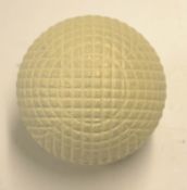 Fine Line mesh pattern guttie golf ball c.1895 - retaining all of the original white paint appears