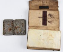 Jones & Co Jermyn St London large leather salmon fly wallet complete with some braided casts,