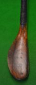 Wm Park Musselburgh golden beech wood transitional driver c.1890 - fitted with hide grip with thin