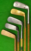 5x varied and assorted putters - Modern Spalding Calamity Jane putter; Nicoll Zenith round back