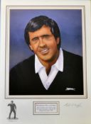 Bill Waugh signed colour golf print: Severiano Ballesteros Open Champion 1979, 1984, 1988 - signed