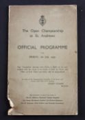 1933 Official Open Golf Championship programme - played at St Andrews on Final day Friday 7th July