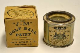 Rare James Mathers & Co Montrose North Berwick Golf Ball Paint Tin & Makers Original Box -