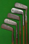 5x metal blade putters - J.H Taylor 