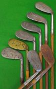 8x assorted niblicks and m/niblicks: a Royal, Trueline, R Forgan St. Andrews, J H Taylor, Bradbeer