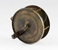 Jos Braddell & Son Belfast brass salmon reel: 4.75