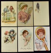 Selection of Tennis Postcards consisting of a nice selection of coloured Tennis Postcards largely