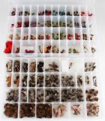 Enormous number of fishing flies - contained in 4x Lunar compartmental Tupper ware style boxes