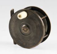 Fine Macleay, Inverness all brass wide drum salmon fly reel, 4