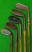 5x interesting selection of golf clubs: Anderson Anstruther concave face round back mashie